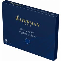 Instrumente de scris Set 8 Cartuse Waterman Mystery Blue Permanent 