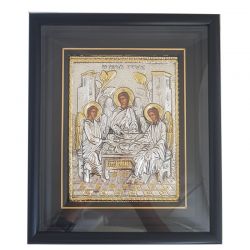 Icoana Sfantul Nicolae 17x21,5 cm Icoana argintata Sfanta Treime
