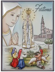 Icoana argint Maica Domnului de la Fatima Icoana Maica Domnului de la Fatima 4x6 cm