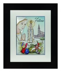 Icoana argintata rama Sfintii Constantin si Elena Icoana Maica Domnului de la Fatima 19x21 cm