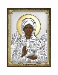 Icoana Maica Domnului de la Lourdes 15x20 cm Icoana Sfanta Matrona din Moscova 13x18 cm