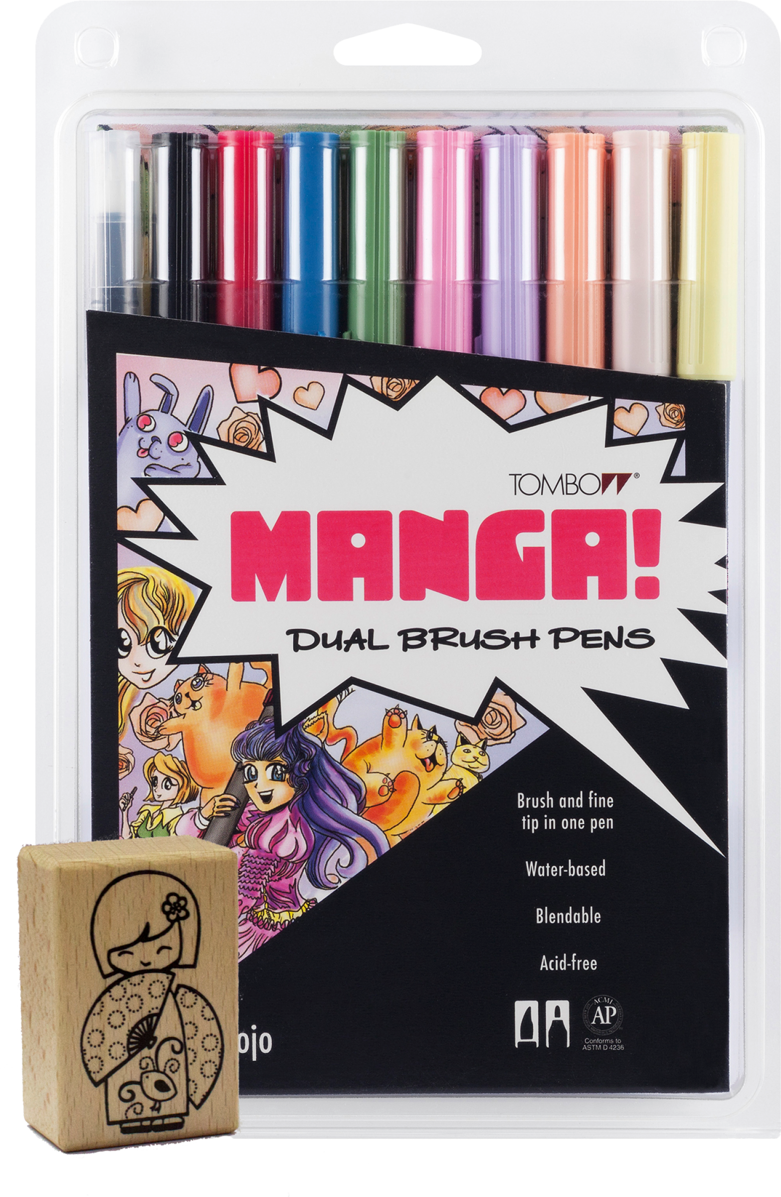 Instrumente de scris Set Tombow  Creativ ABT Dual Brush Manga Shojo 10 Culori