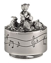 Scrumiera portelan cu elemente din argint Carusel musical Staniu Royal Selangor 