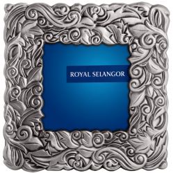 Caseta Metal Bijuterii Rose  Rama foto Staniu Isthmus  2R 6X9 cm Royal Selangor